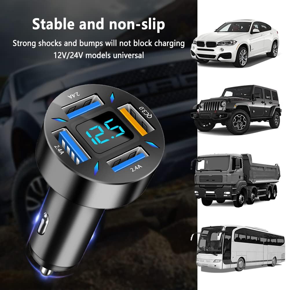 BowLift | Car Charger 66W Super Fast Charging with USB PD & QC 3.0 – Universal for 12-24V Cigarette Lighter