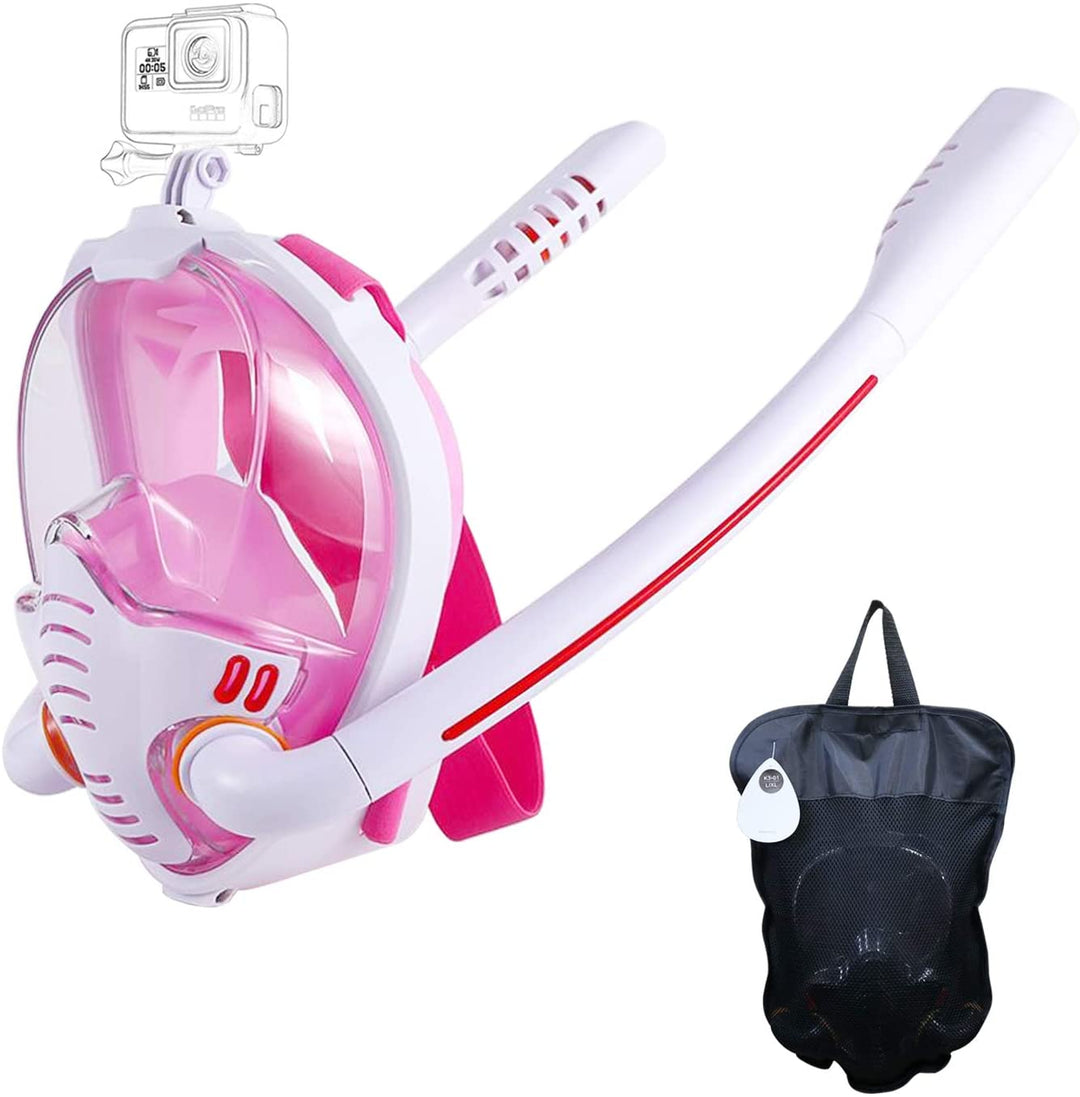 BowLift | Snorkel mask with anti-fog cloths, 180-degree panoramic view HD