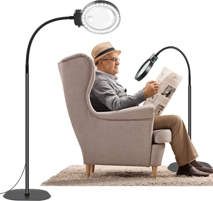 BowLift | Full-Page Magnifying Glass with LED Light – Hands-Free Reading Aid for Books, Crafts & Hobbies