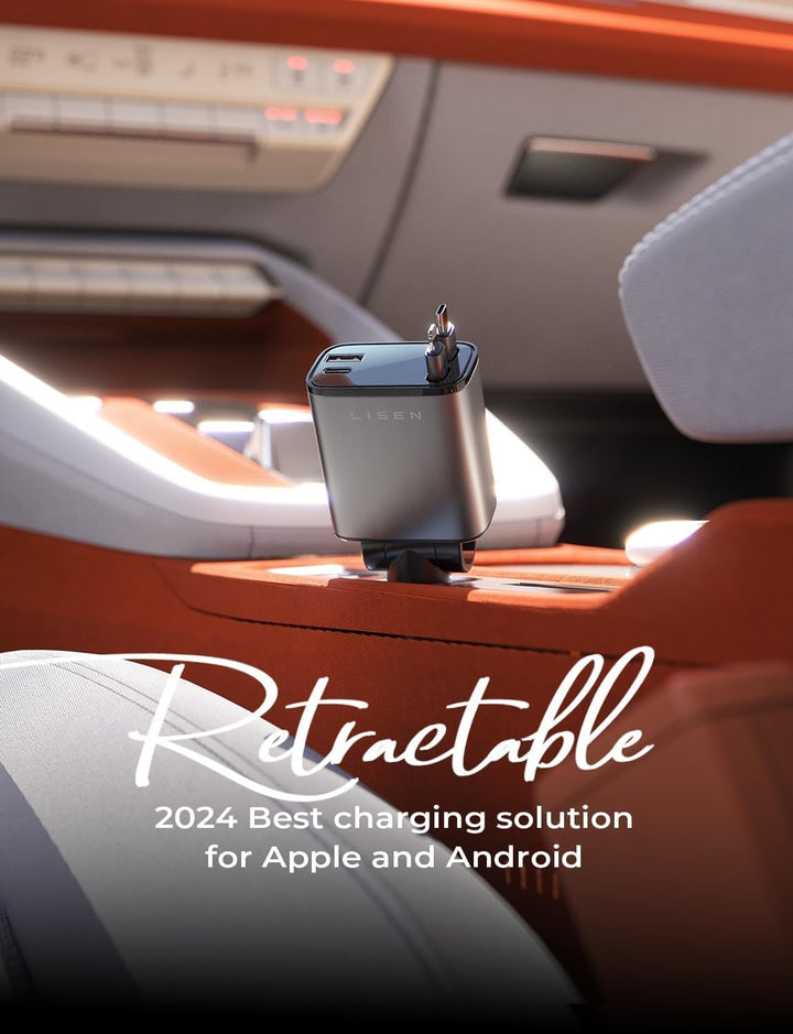 BowLift | Retractable Car Charger 69W USB C