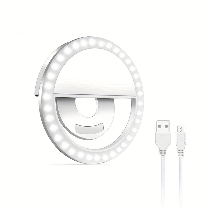 BowLift | LED Selfie Ring Light with Rechargeable Battery - Perfect Circle Lighting for Makeup and Photography, Compatible with Phones and Computers