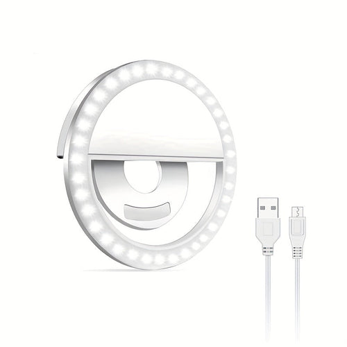 BowLift | LED Selfie Ring Light with Rechargeable Battery - Perfect Circle Lighting for Makeup and Photography, Compatible with Phones and Computers