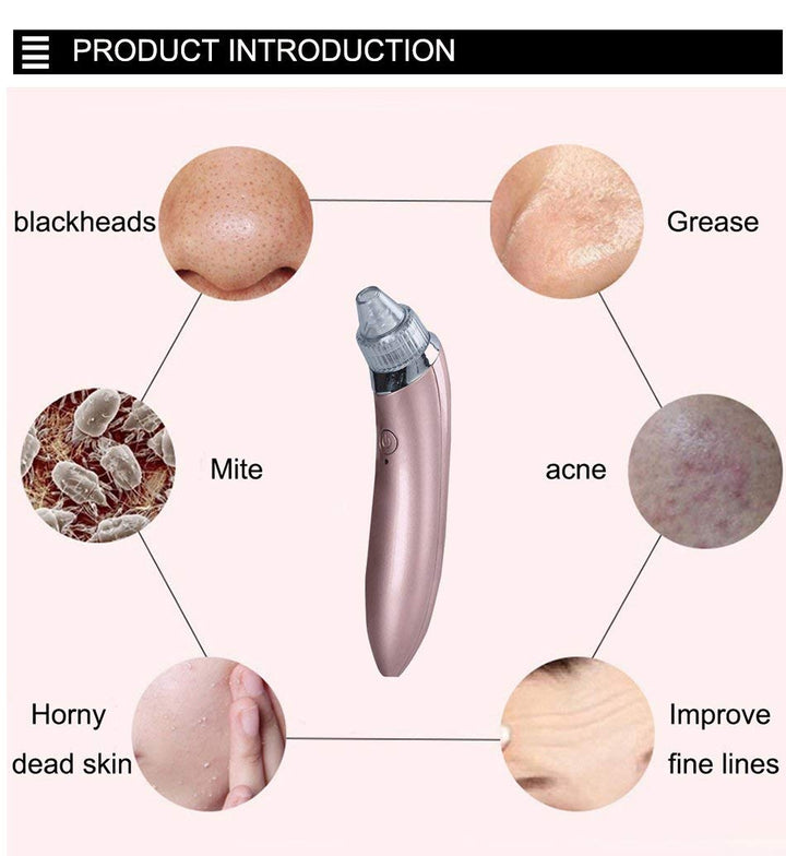 BowLift | LuxeGlow Elite Blackhead Remover | Rechargeable 4-in-1 solution for a clear, radiant skin