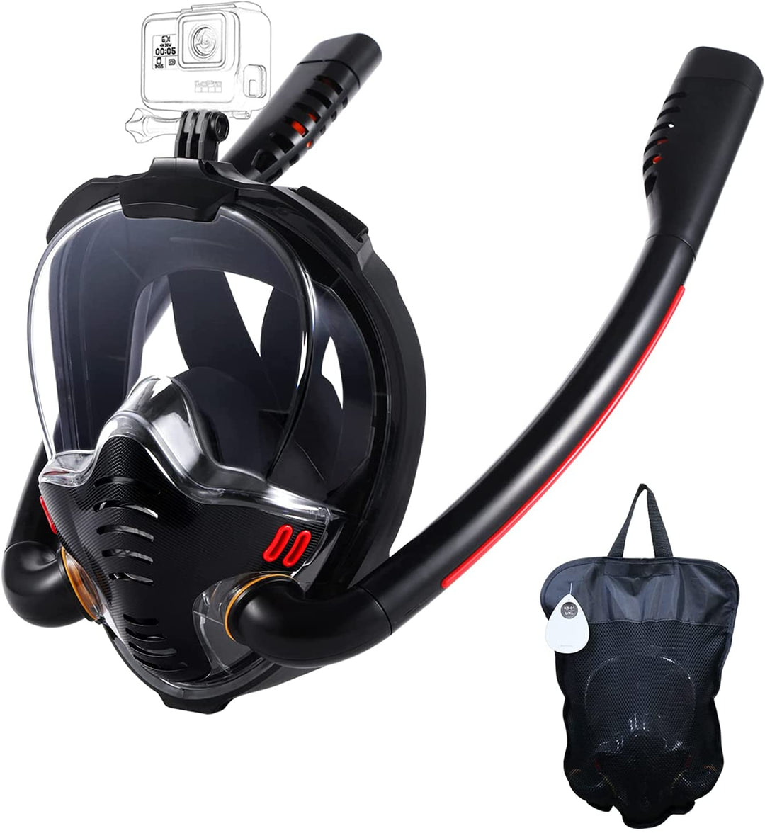 BowLift | Snorkel mask with anti-fog cloths, 180-degree panoramic view HD