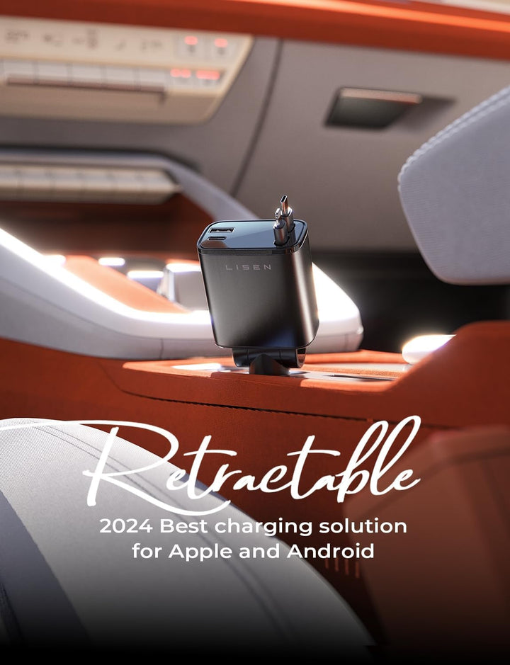 BowLift | Retractable Car Charger 69W USB C