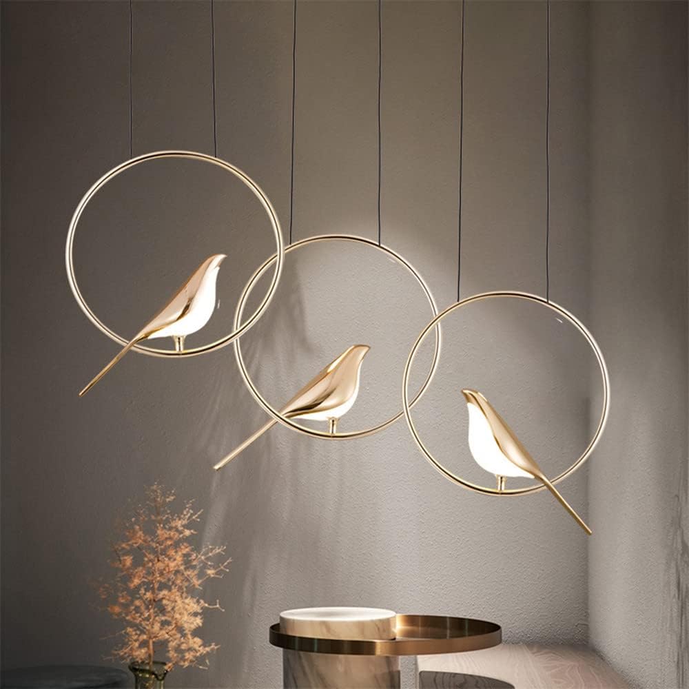 BowLift | Circle Pendant Lamp with Bird Motifs – Modern Lighting Fixture for Home Decor & Unique Ceiling Design