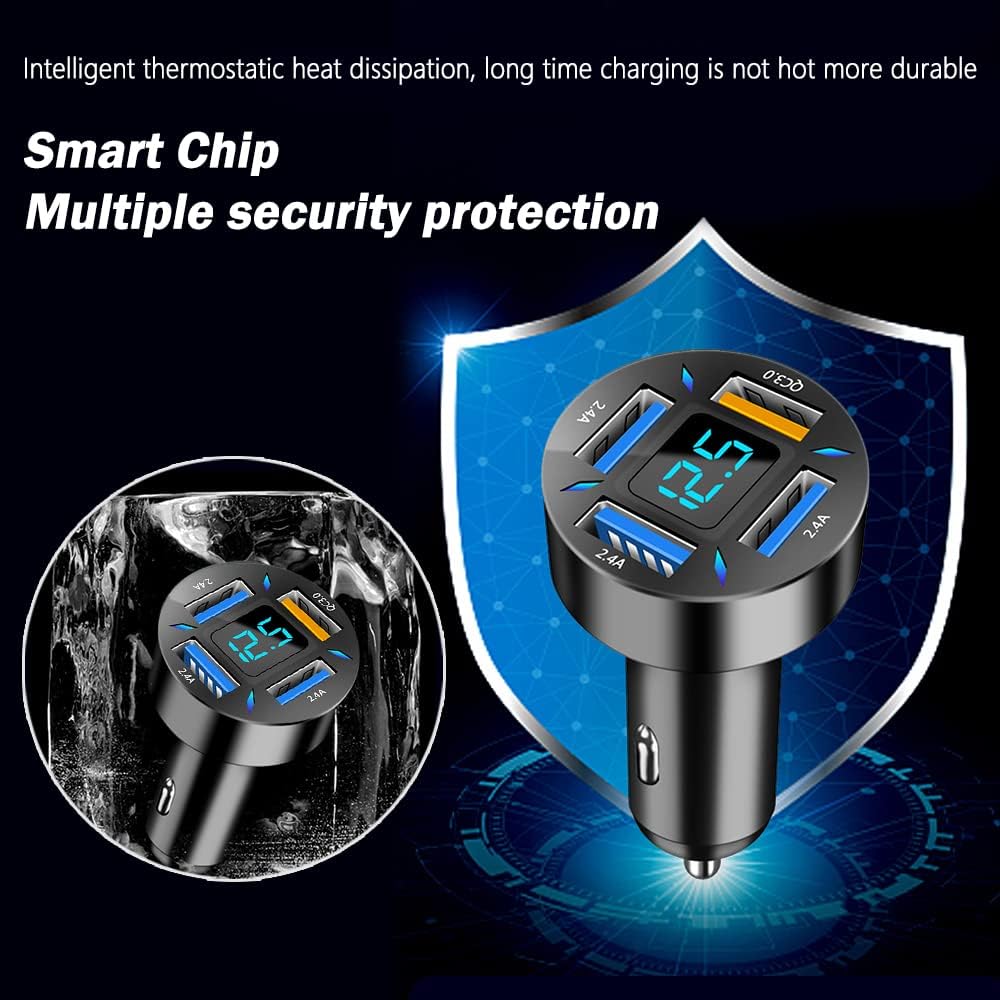 BowLift | Car Charger 66W Super Fast Charging with USB PD & QC 3.0 – Universal for 12-24V Cigarette Lighter