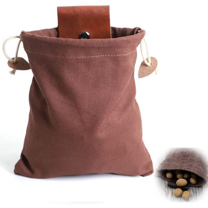 Dimoohome™ Leather and canvas bushcraft bag | Bowlift