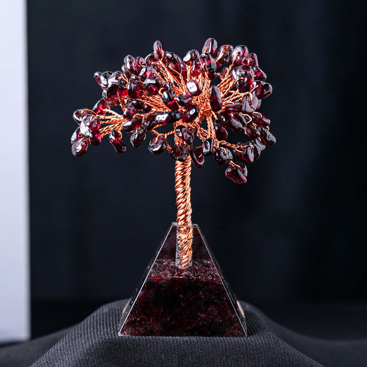 BowLift | Natural Stone Gravel Pyramid Base Feng Shui Tree