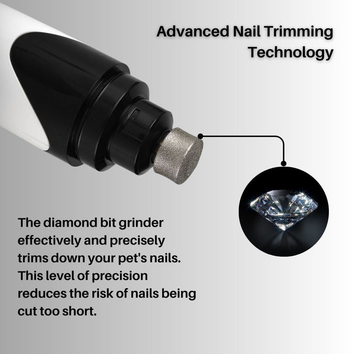 BowLift | Silent Dog Nail File with Adjustable Speed and Diamond Tip for Safe Claw Care