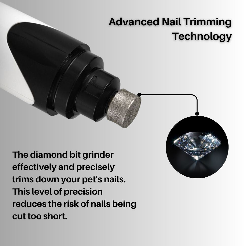 BowLift | ClawEase Pet Nail Grinder Quiet & Precision | Diamond Grinding Head | For dogs & cats of all sizes