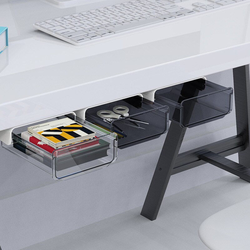 BowLift | Office Friendly Self-Adhesive Hidden Transparent Drawer