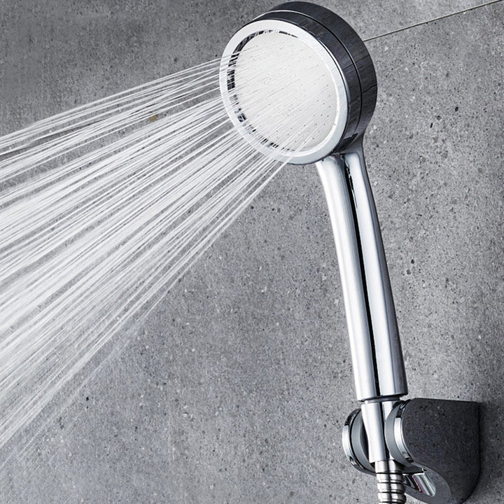 BowLift | Modern handheld shower head 5 spray patterns chrome round wall mounted shower head