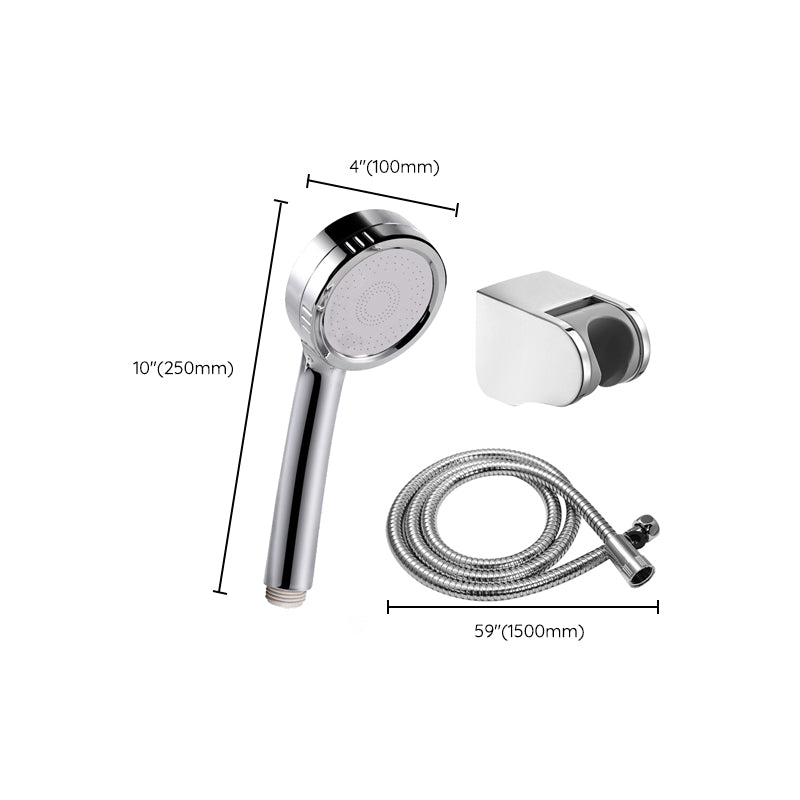 BowLift | Modern handheld shower head 5 spray patterns chrome round wall mounted shower head