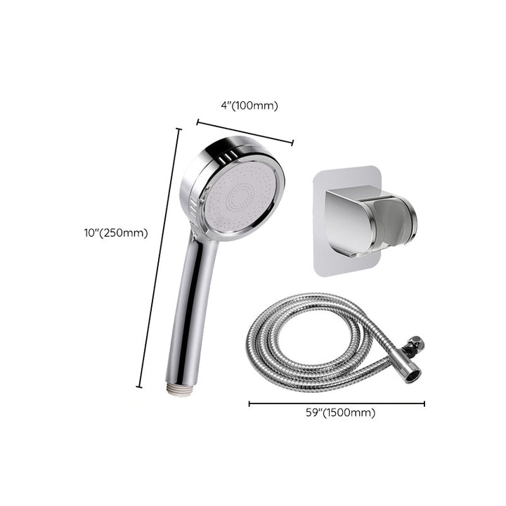 BowLift | Modern handheld shower head 5 spray patterns chrome round wall mounted shower head