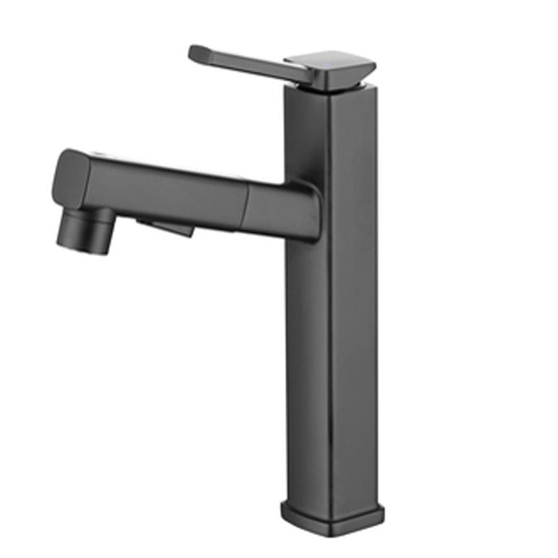 BowLift | Contemporary Vessel Sink Faucet Copper Single Handle Low Arc Pull Down Vessel Faucet
