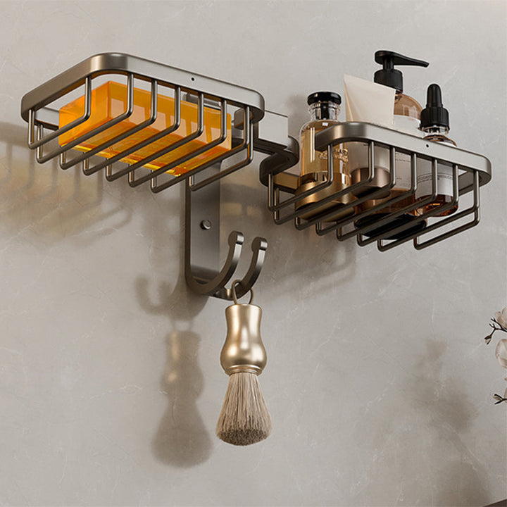 BowLift | Modern Bathroom Accessory Set Shelf Black/Silver/Grey Bathroom Accessories Set