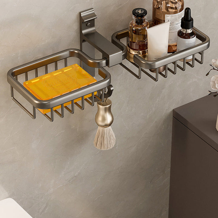 BowLift | Modern Bathroom Accessory Set Shelf Black/Silver/Grey Bathroom Accessories Set