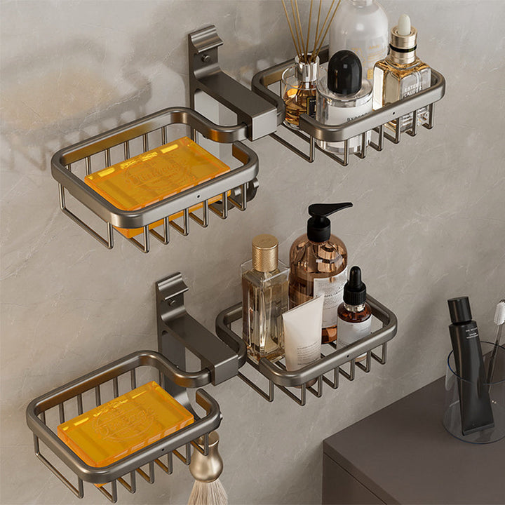 BowLift | Modern Bathroom Accessory Set Shelf Black/Silver/Grey Bathroom Accessories Set