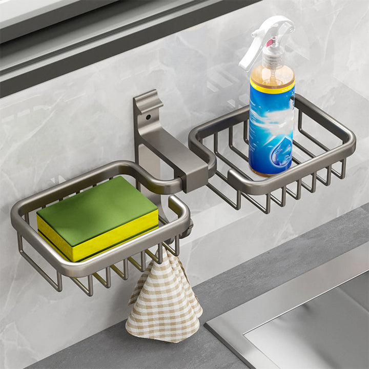 BowLift | Modern Bathroom Accessory Set Shelf Black/Silver/Grey Bathroom Accessories Set