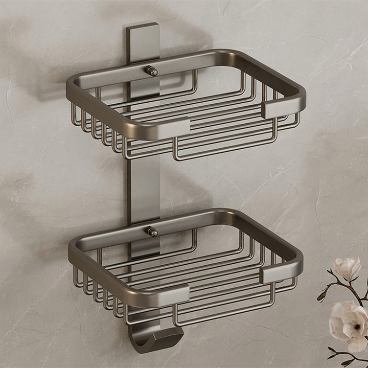BowLift | Modern Bathroom Accessory Set Shelf Black/Silver/Grey Bathroom Accessories Set