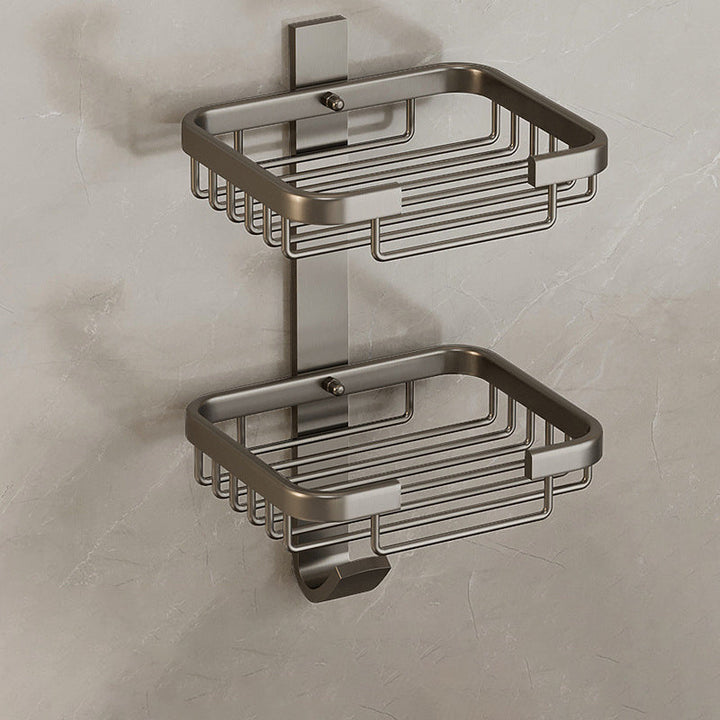 BowLift | Modern Bathroom Accessory Set Shelf Black/Silver/Grey Bathroom Accessories Set