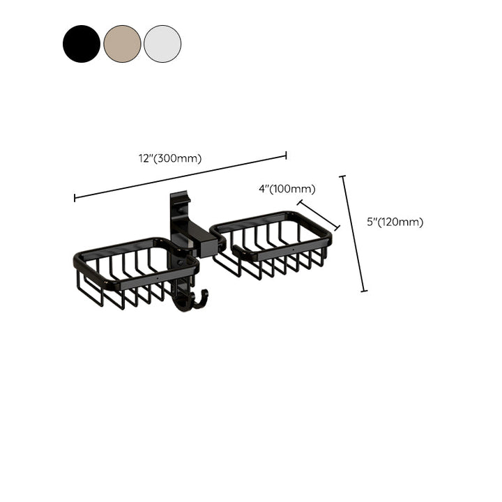 BowLift | Modern Bathroom Accessory Set Shelf Black/Silver/Grey Bathroom Accessories Set