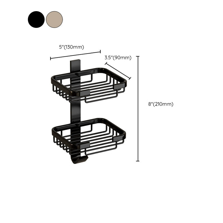 BowLift | Modern Bathroom Accessory Set Shelf Black/Silver/Grey Bathroom Accessories Set