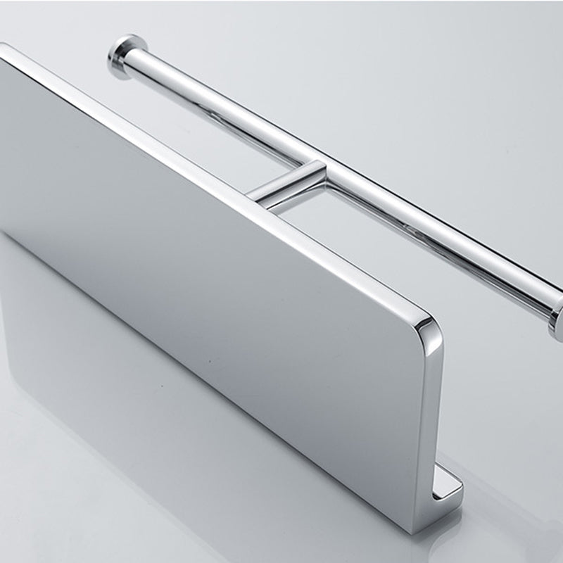 BowLift | Contemporary 2-piece bathroom set made of polished chrome stainless steel toilet paper holder