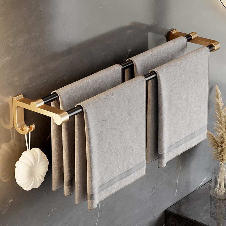BowLift | Modern black bath accessory set towel bar bathroom accessory set
