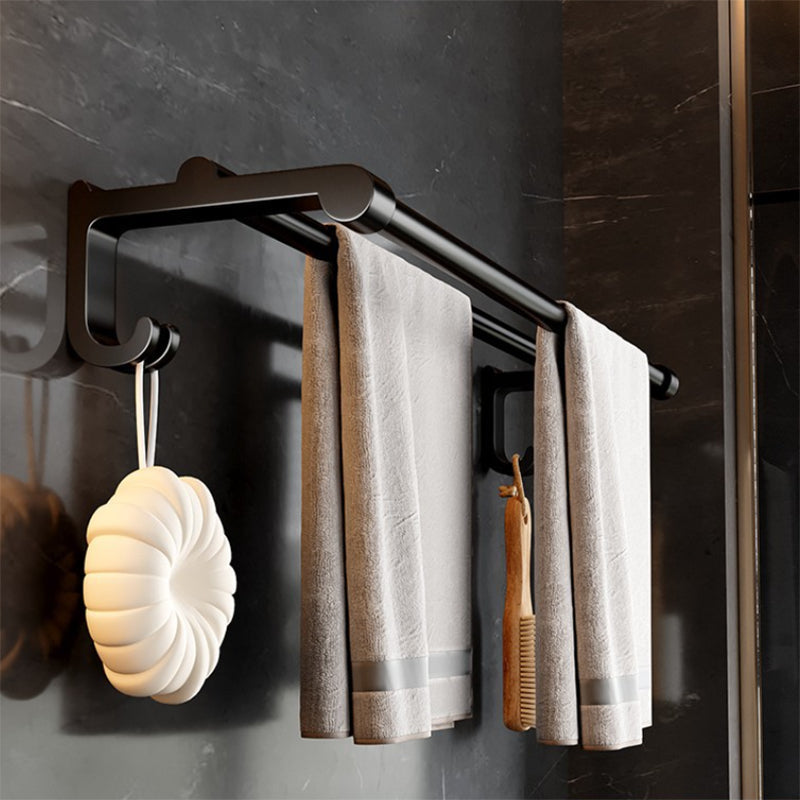 BowLift | Modern black bath accessory set towel bar bathroom accessory set