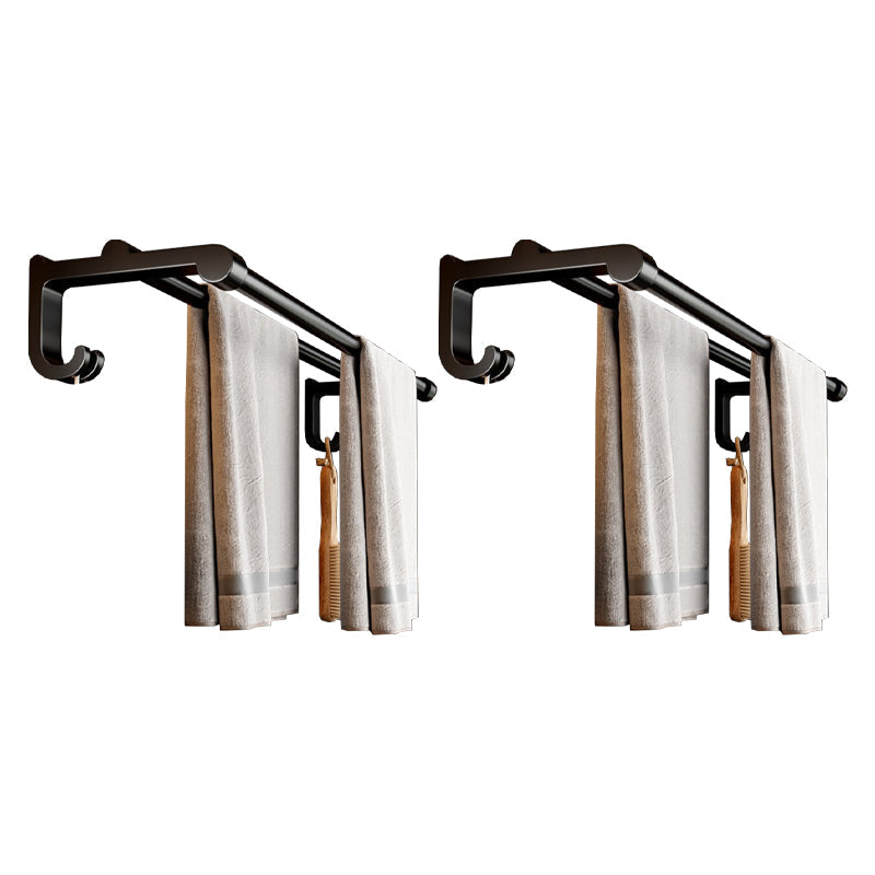 BowLift | Modern black bath accessory set towel bar bathroom accessory set