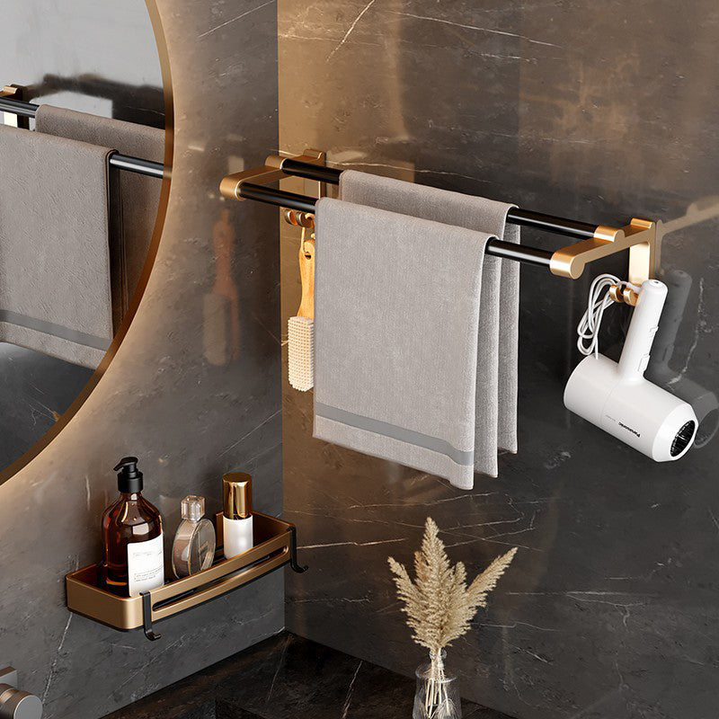 BowLift | Modern black bath accessory set towel bar bathroom accessory set