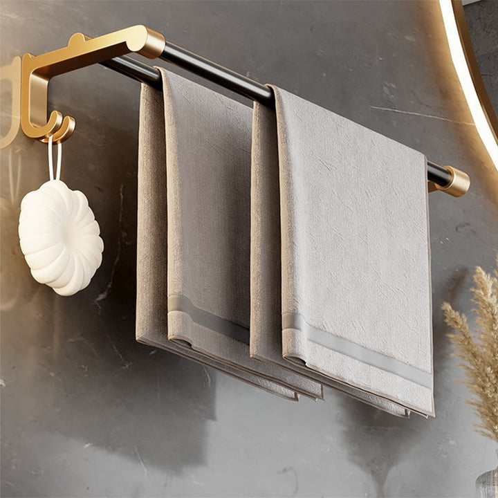 BowLift | Modern black bath accessory set towel bar bathroom accessory set