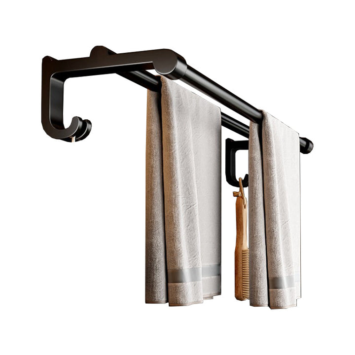 BowLift | Modern black bath accessory set towel bar bathroom accessory set