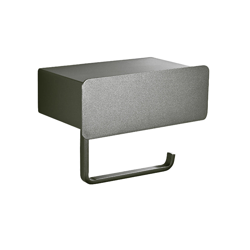 BowLift | 2-piece Stainless Steel Classic Bathroom Accessory Set Black & Chrome Paper Holder