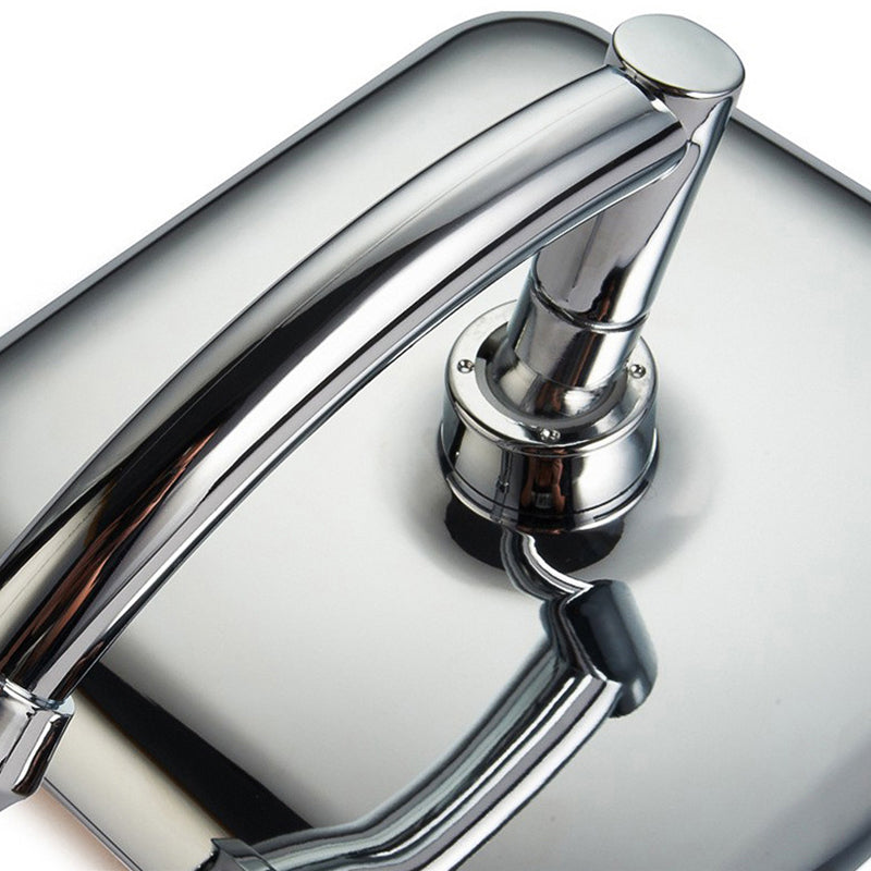 BowLift | Modern Square Shower Head Combo Chrome Rainfall Shower Head