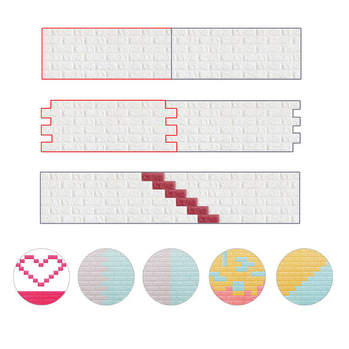 BowLift | Modern Wall Tile PVC 3D Embossing Self-Adhesive Waterproof Interior Wall Panel