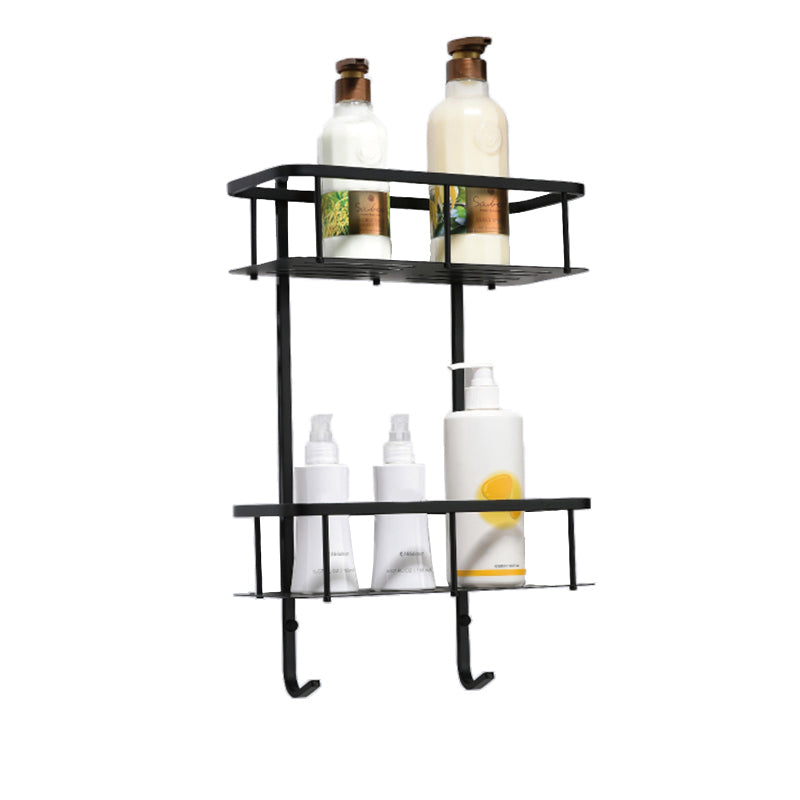 BowLift | Modern Classic Bathroom Accessories Set in Stainless Steel Matte Black Bathrobe Hook/Towel Ring Bar