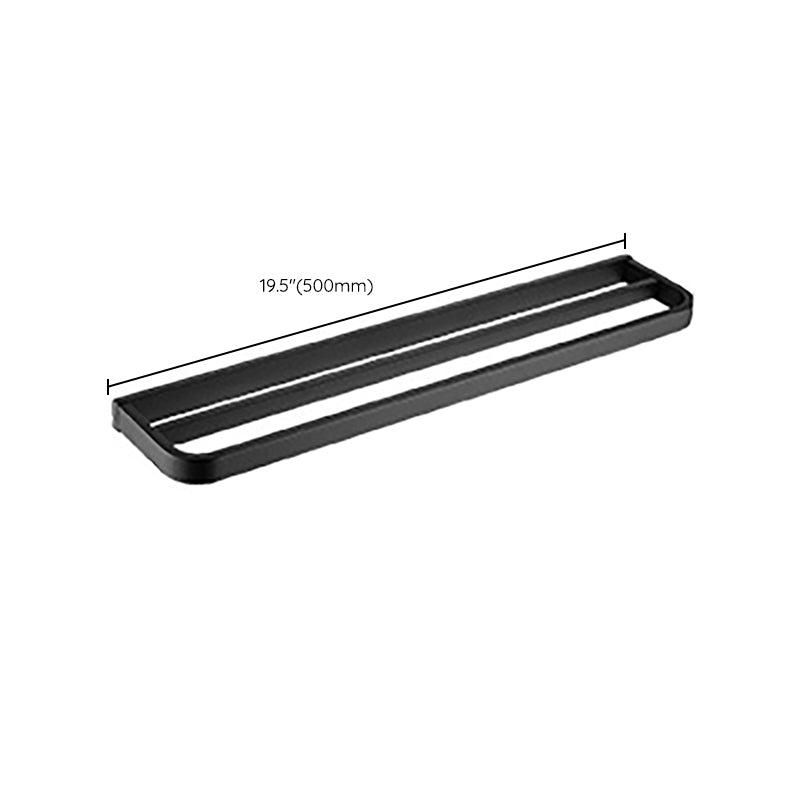 BowLift | Modern Classic Bathroom Accessories Set in Stainless Steel Matte Black Bathrobe Hook/Towel Ring Bar