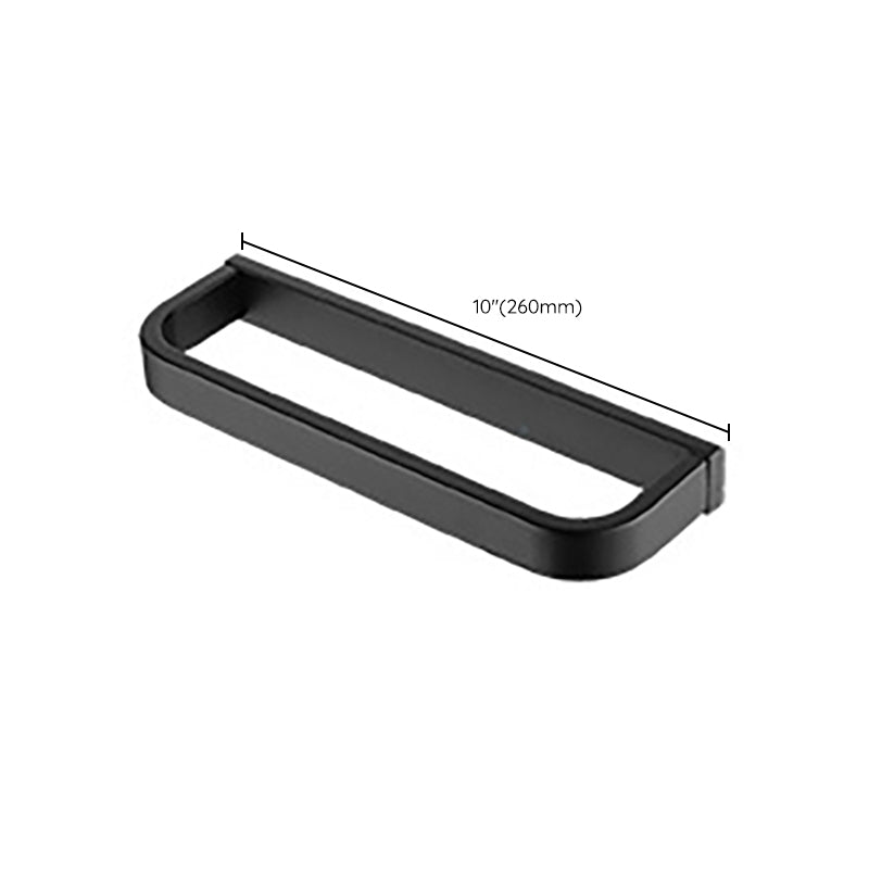 BowLift | Modern Classic Bathroom Accessories Set in Stainless Steel Matte Black Bathrobe Hook/Towel Ring Bar