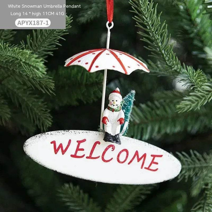 BowLift | Nordic Iron Christmas Hot Air Balloon Parachute Pendant Creative Decorations Tree Charms Hangings