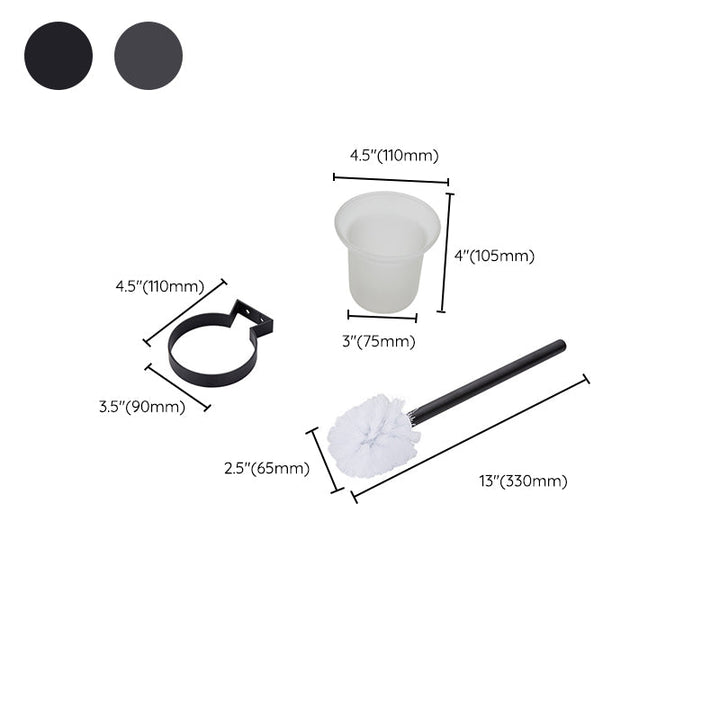 BowLift | Modern Bathroom Accessory Set Matte Black/Grey Bathroom Shelf/Towel Holder & Paper Holder