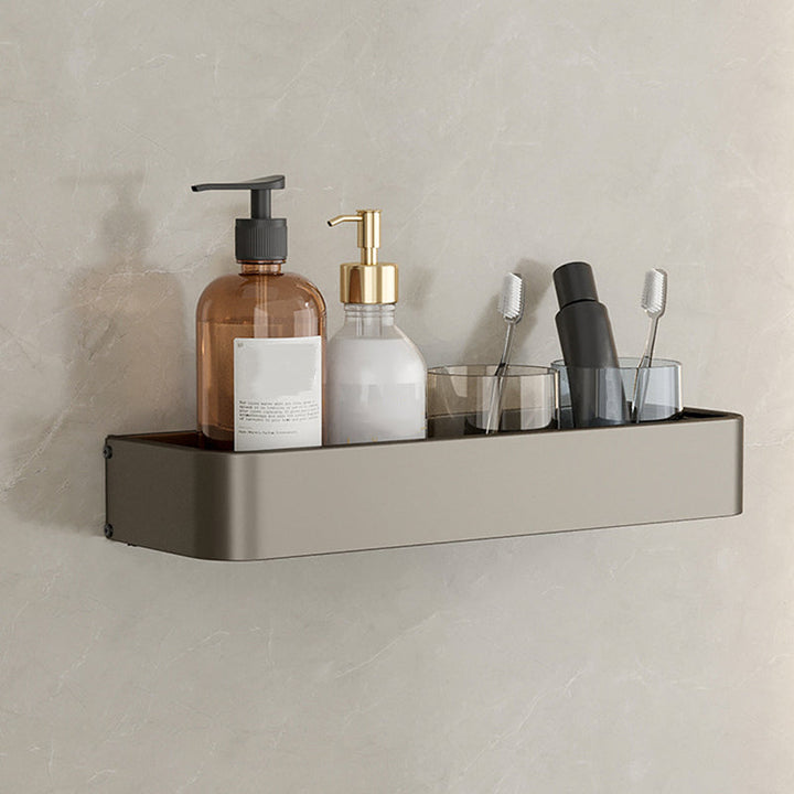 BowLift | Contemporary Aluminum Bathroom Accessory Set Gray Bath Shelf