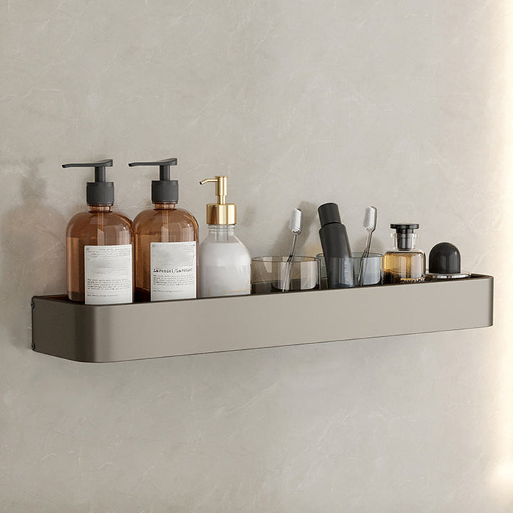 BowLift | Contemporary Aluminum Bathroom Accessory Set Gray Bath Shelf