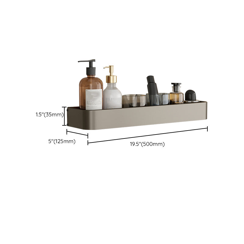 BowLift | Contemporary Aluminum Bathroom Accessory Set Gray Bath Shelf
