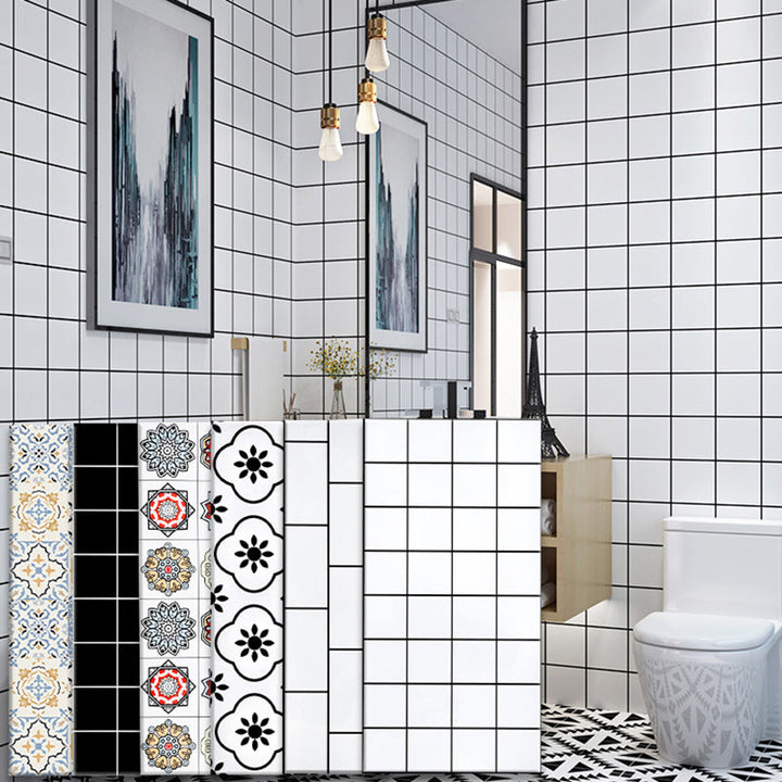 BowLift | Contemporary Wallpaper Single Panel Bathroom Wallpaper with Rectangular Shape