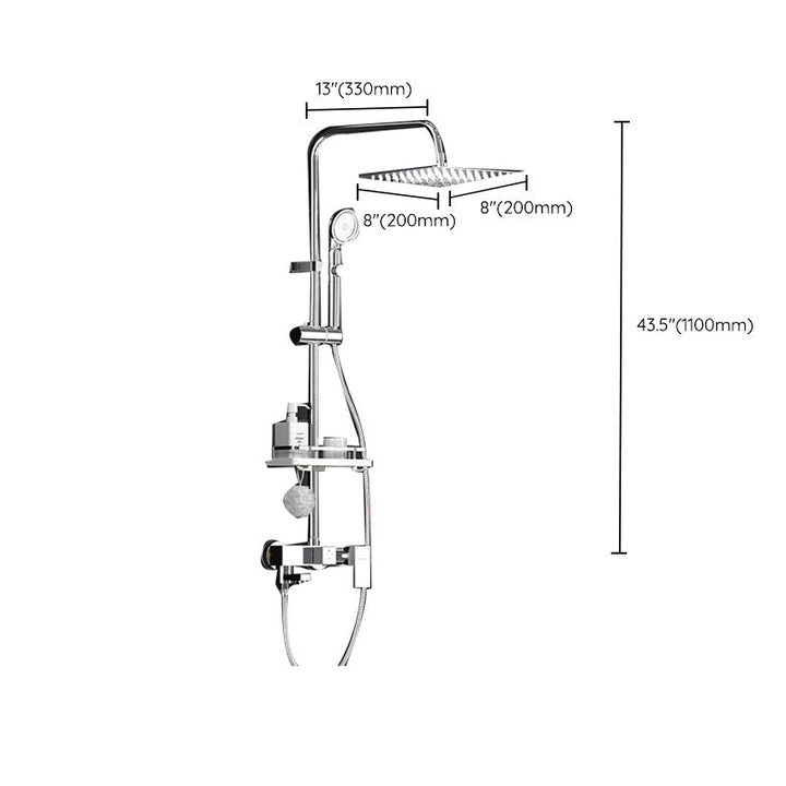 BowLift | Wall-mounted shower system handle lever spot resist copper shower system
