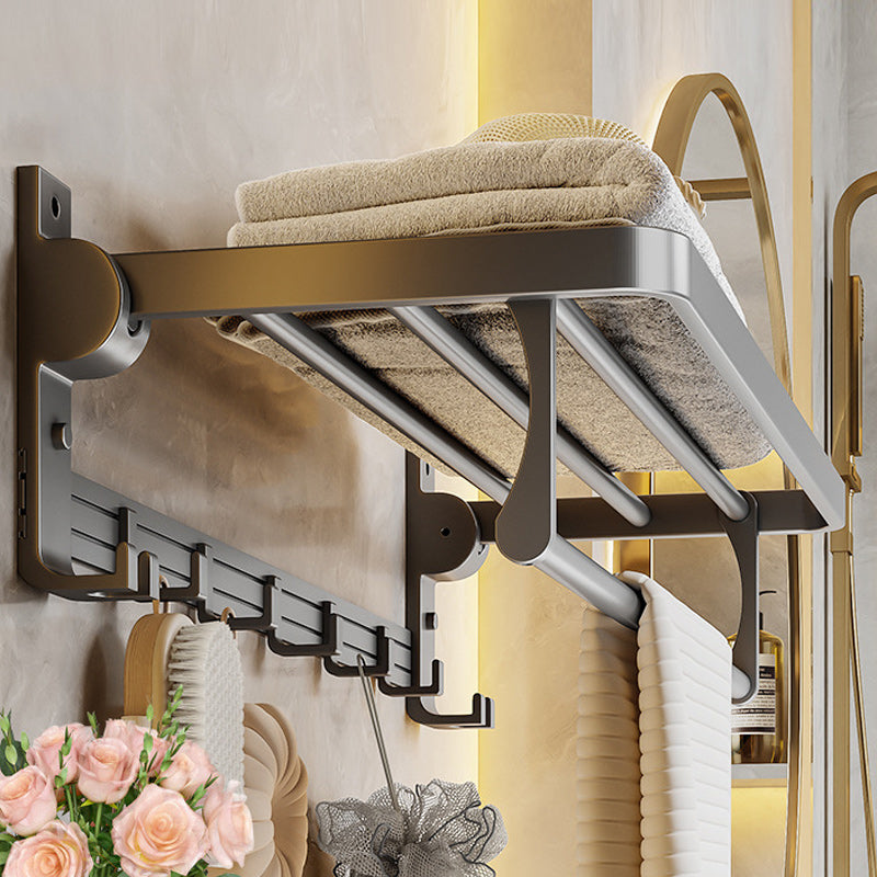 BowLift | Gray Aluminum Bathroom Accessory Set Contemporary Bathroom Shelf