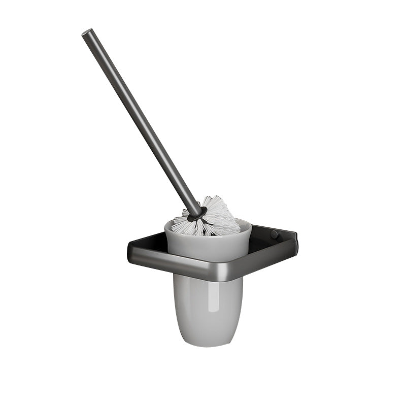 BowLift | Gray Aluminum Bathroom Accessory Set Contemporary Bathroom Shelf
